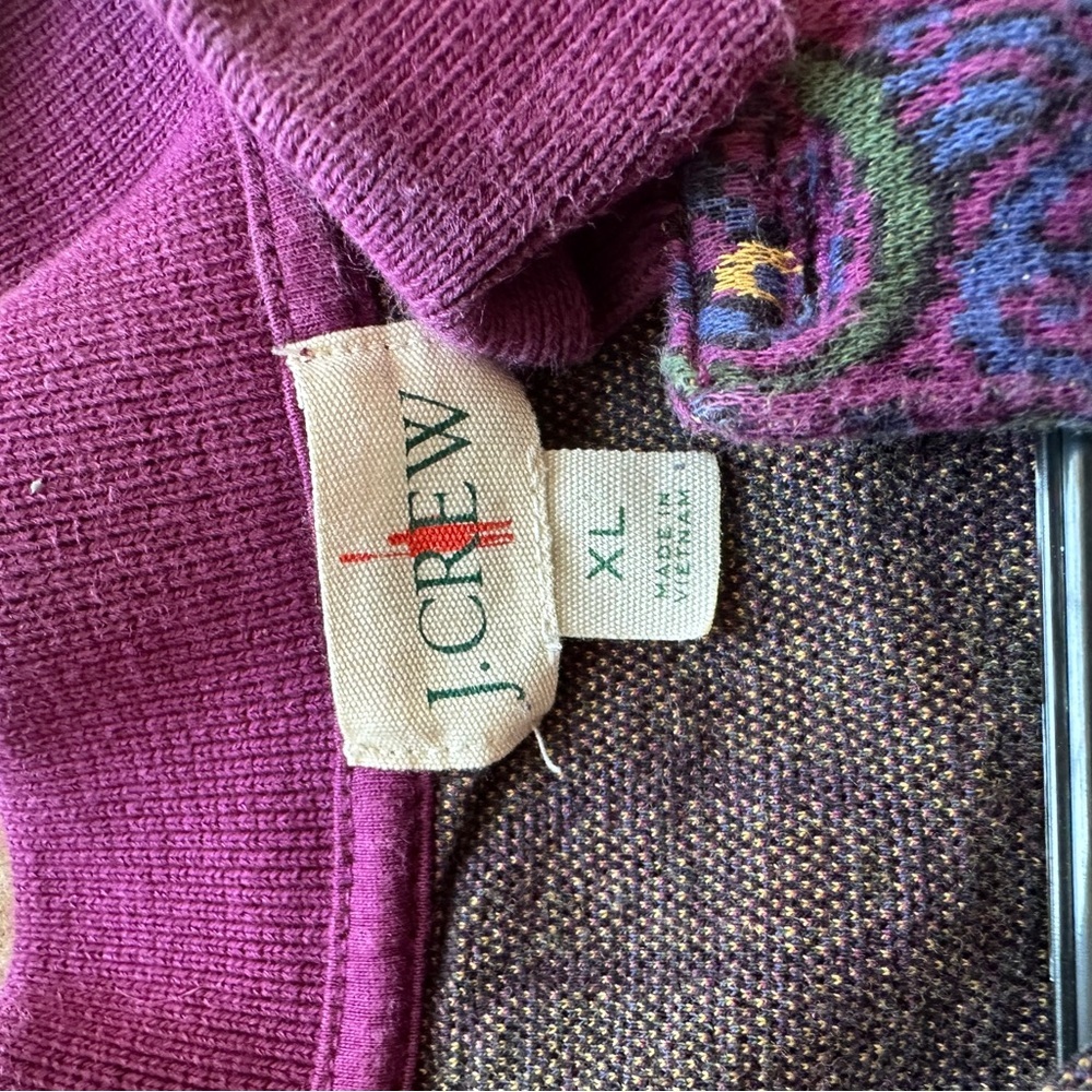 J. Crew Purple Paisley Polo Shirt - Picture 2 of 3